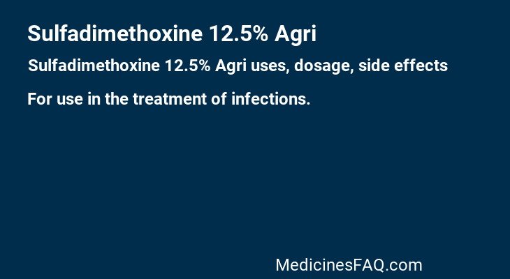 Sulfadimethoxine 12.5% Agri