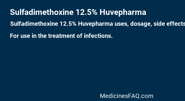 Sulfadimethoxine 12.5% Huvepharma