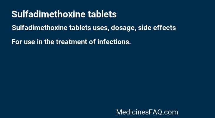 Sulfadimethoxine tablets