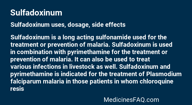 Sulfadoxinum
