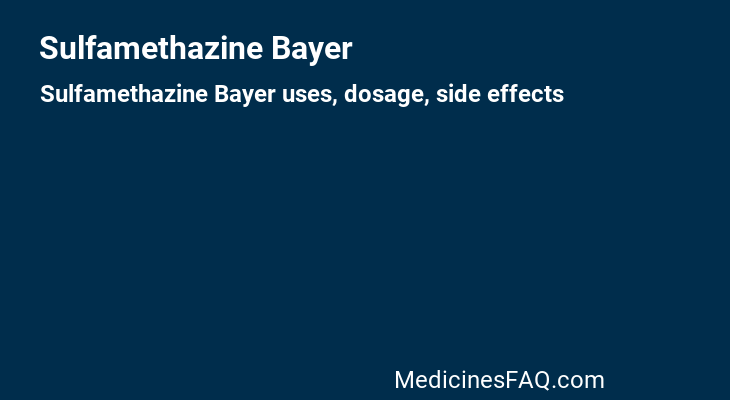 Sulfamethazine Bayer