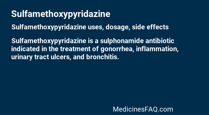 Sulfamethoxypyridazine
