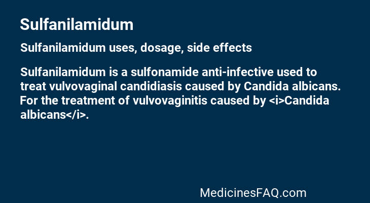 Sulfanilamidum