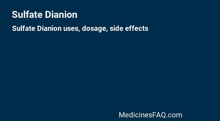 Sulfate Dianion