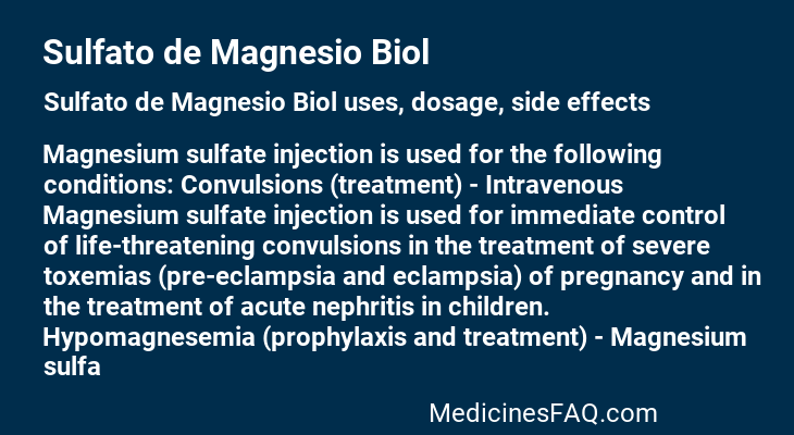 Sulfato de Magnesio Biol