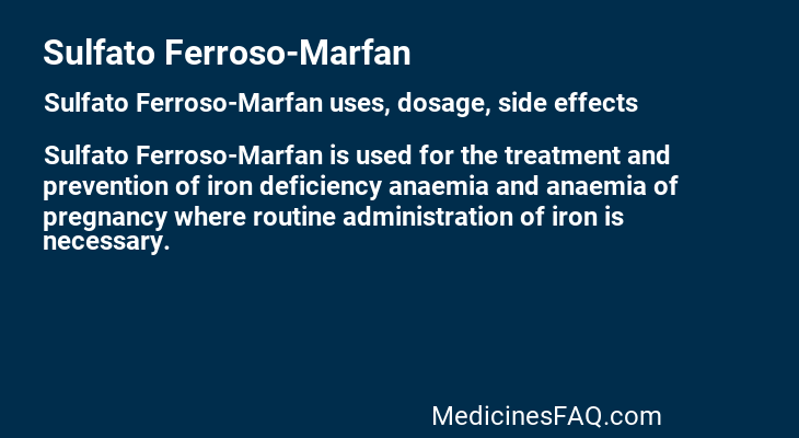 Sulfato Ferroso-Marfan