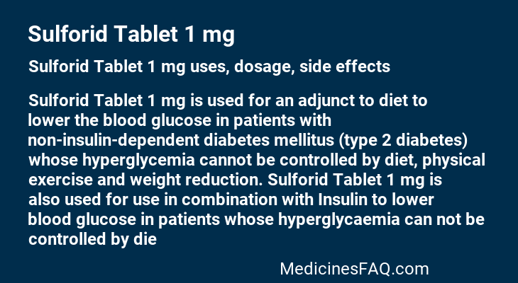 Sulforid Tablet 1 mg