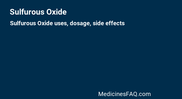 Sulfurous Oxide