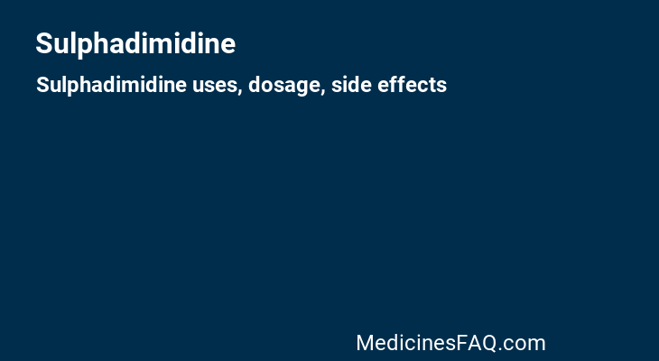 Sulphadimidine