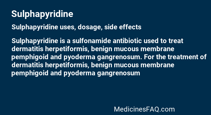 Sulphapyridine