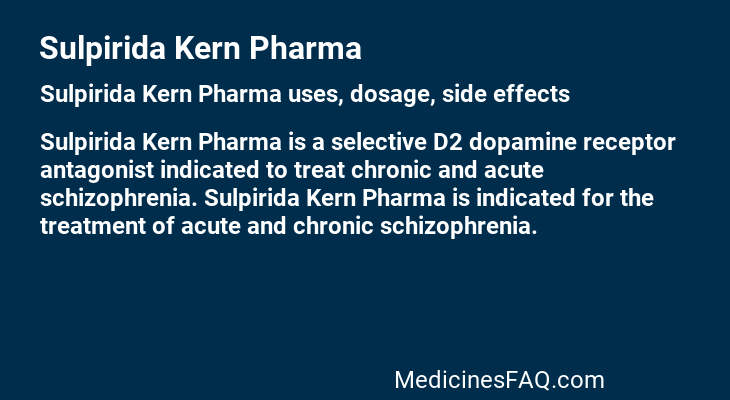 Sulpirida Kern Pharma