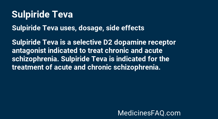 Sulpiride Teva