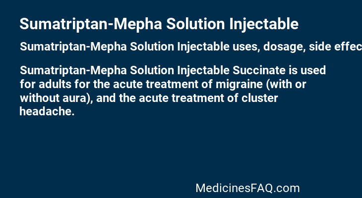 Sumatriptan-Mepha Solution Injectable