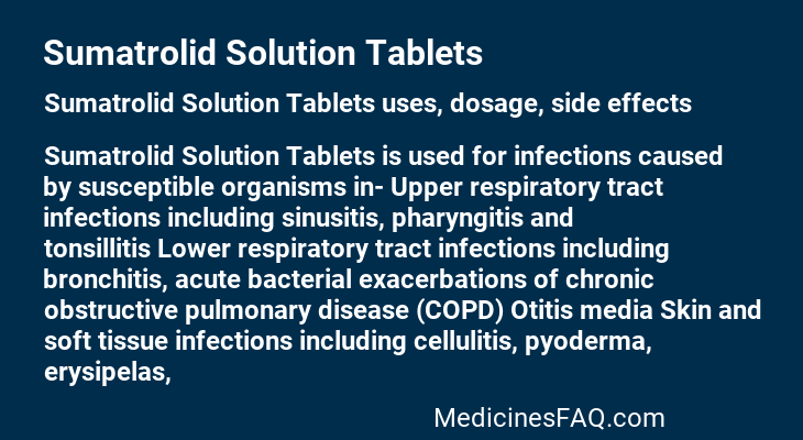 Sumatrolid Solution Tablets