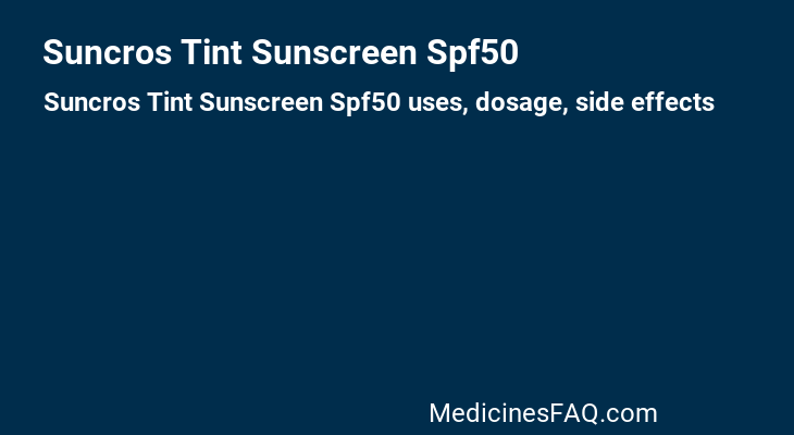 Suncros Tint Sunscreen Spf50