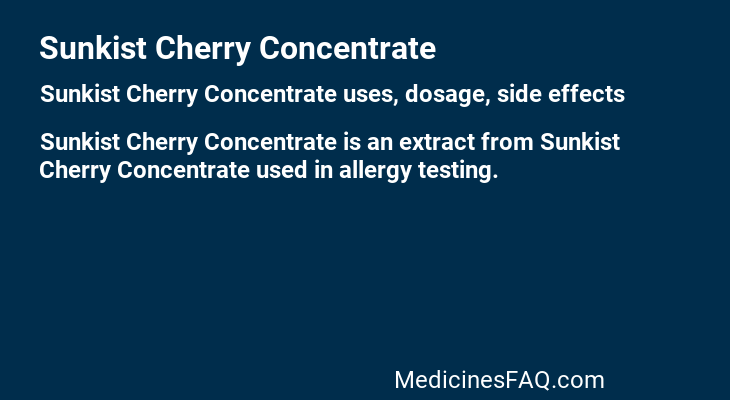 Sunkist Cherry Concentrate