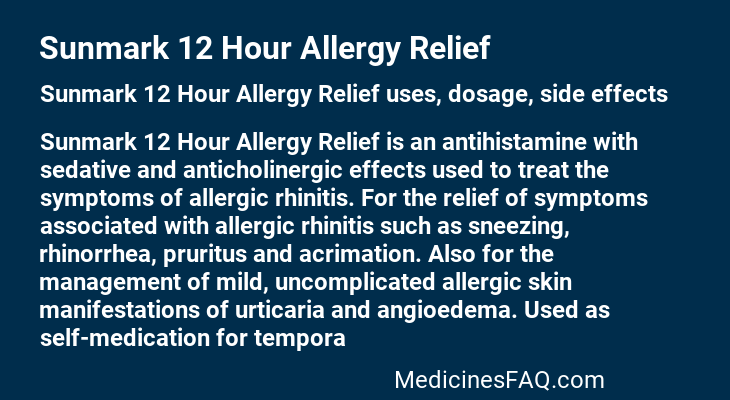 Sunmark 12 Hour Allergy Relief