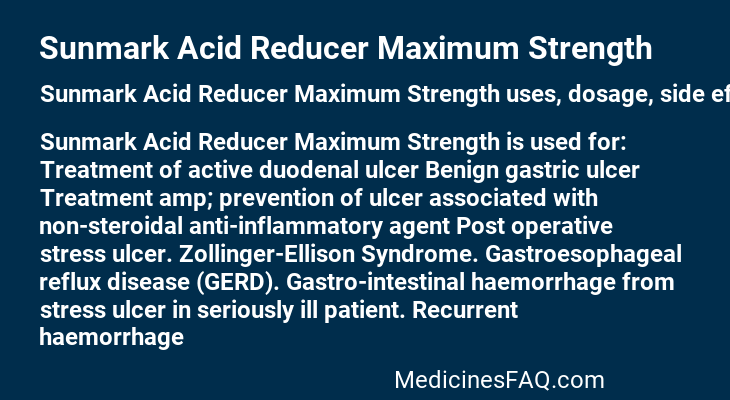 Sunmark Acid Reducer Maximum Strength