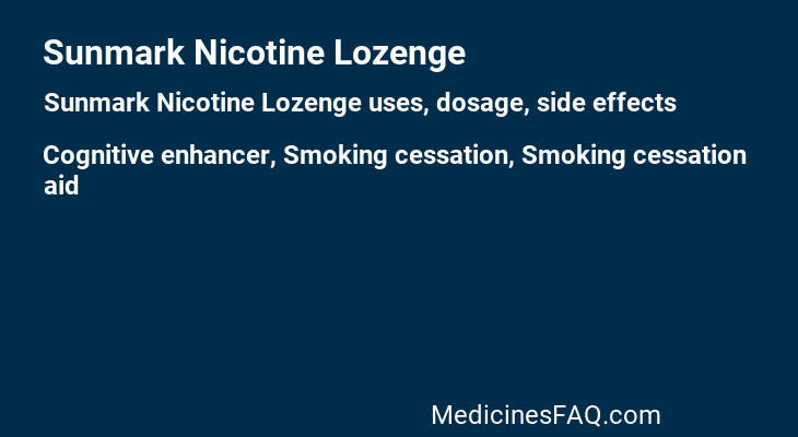 Sunmark Nicotine Lozenge