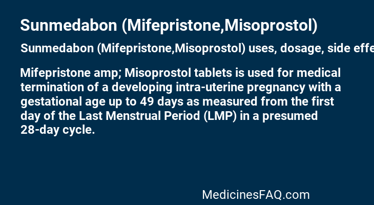 Sunmedabon (Mifepristone,Misoprostol)