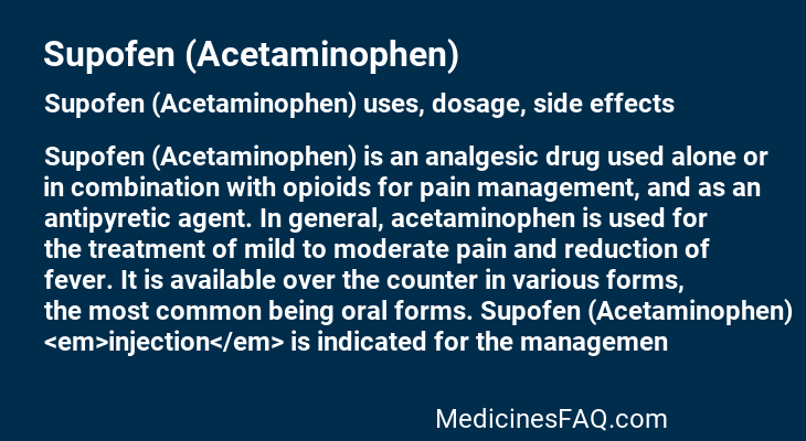 Supofen (Acetaminophen)