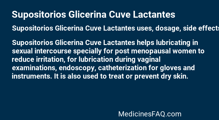Supositorios Glicerina Cuve Lactantes