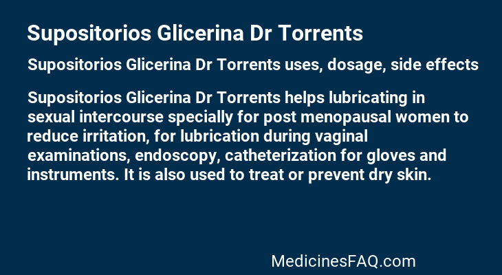 Supositorios Glicerina Dr Torrents