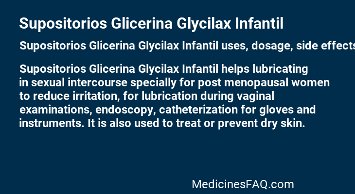 Supositorios Glicerina Glycilax Infantil