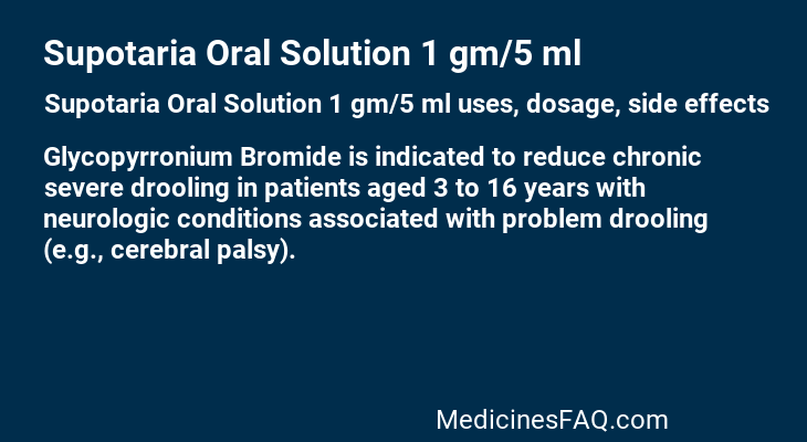 Supotaria Oral Solution 1 gm/5 ml