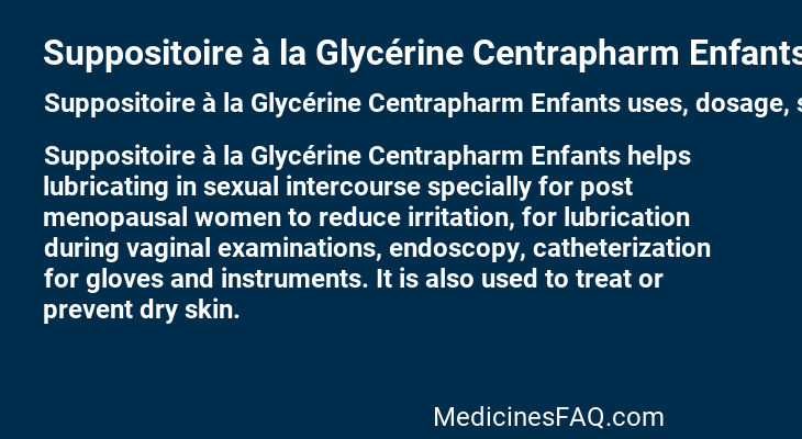 Suppositoire à la Glycérine Centrapharm Enfants