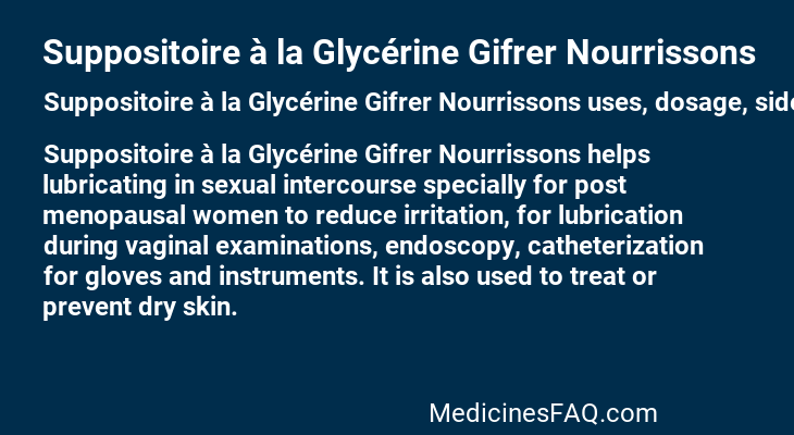 Suppositoire à la Glycérine Gifrer Nourrissons