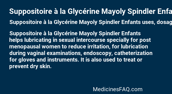 Suppositoire à la Glycérine Mayoly Spindler Enfants