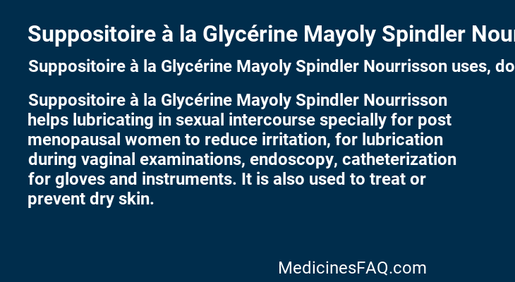 Suppositoire à la Glycérine Mayoly Spindler Nourrisson