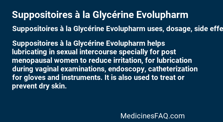 Suppositoires à la Glycérine Evolupharm