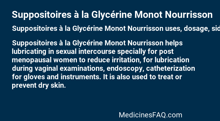 Suppositoires à la Glycérine Monot Nourrisson