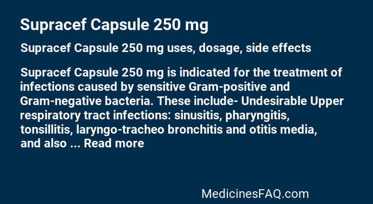 Supracef Capsule 250 mg