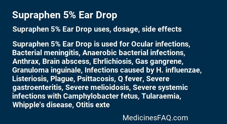 Supraphen 5% Ear Drop