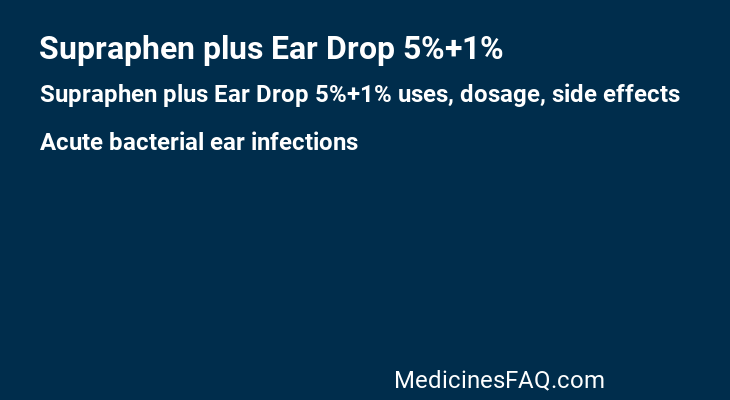 Supraphen plus Ear Drop 5%+1%