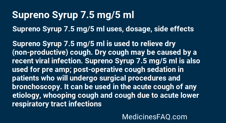 Supreno Syrup 7.5 mg/5 ml