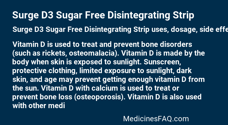 Surge D3 Sugar Free Disintegrating Strip