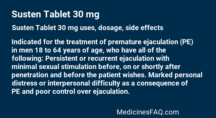 Susten Tablet 30 mg