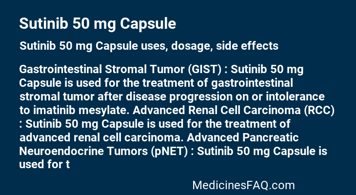 Sutinib 50 mg Capsule