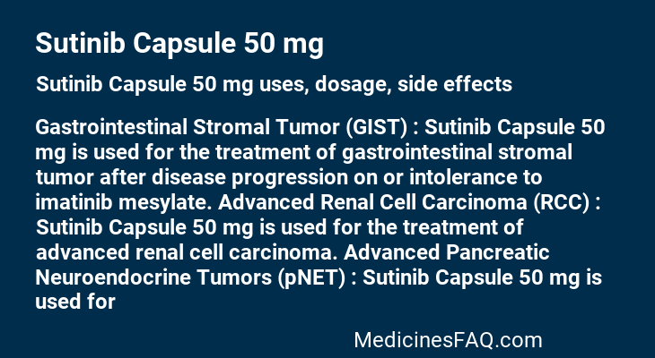 Sutinib Capsule 50 mg