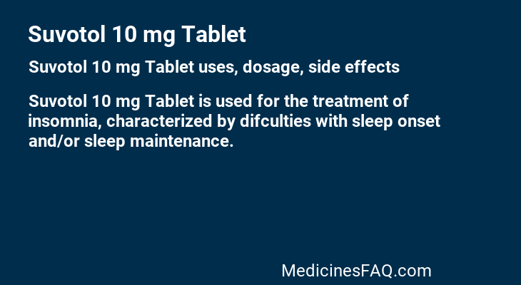 Suvotol 10 mg Tablet