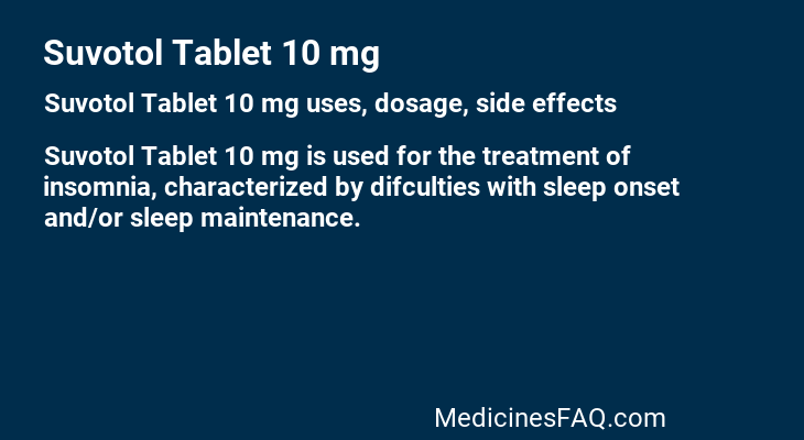 Suvotol Tablet 10 mg