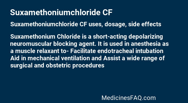 Suxamethoniumchloride CF