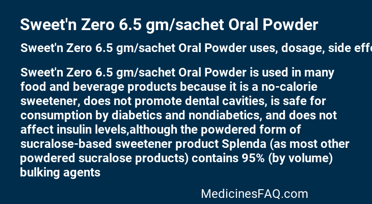 Sweet'n Zero 6.5 gm/sachet Oral Powder