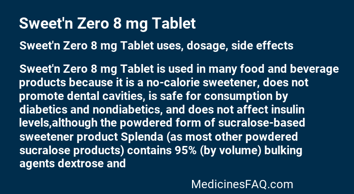 Sweet'n Zero 8 mg Tablet