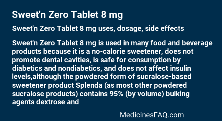 Sweet'n Zero Tablet 8 mg