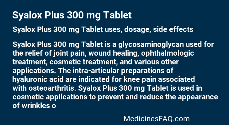 Syalox Plus 300 mg Tablet